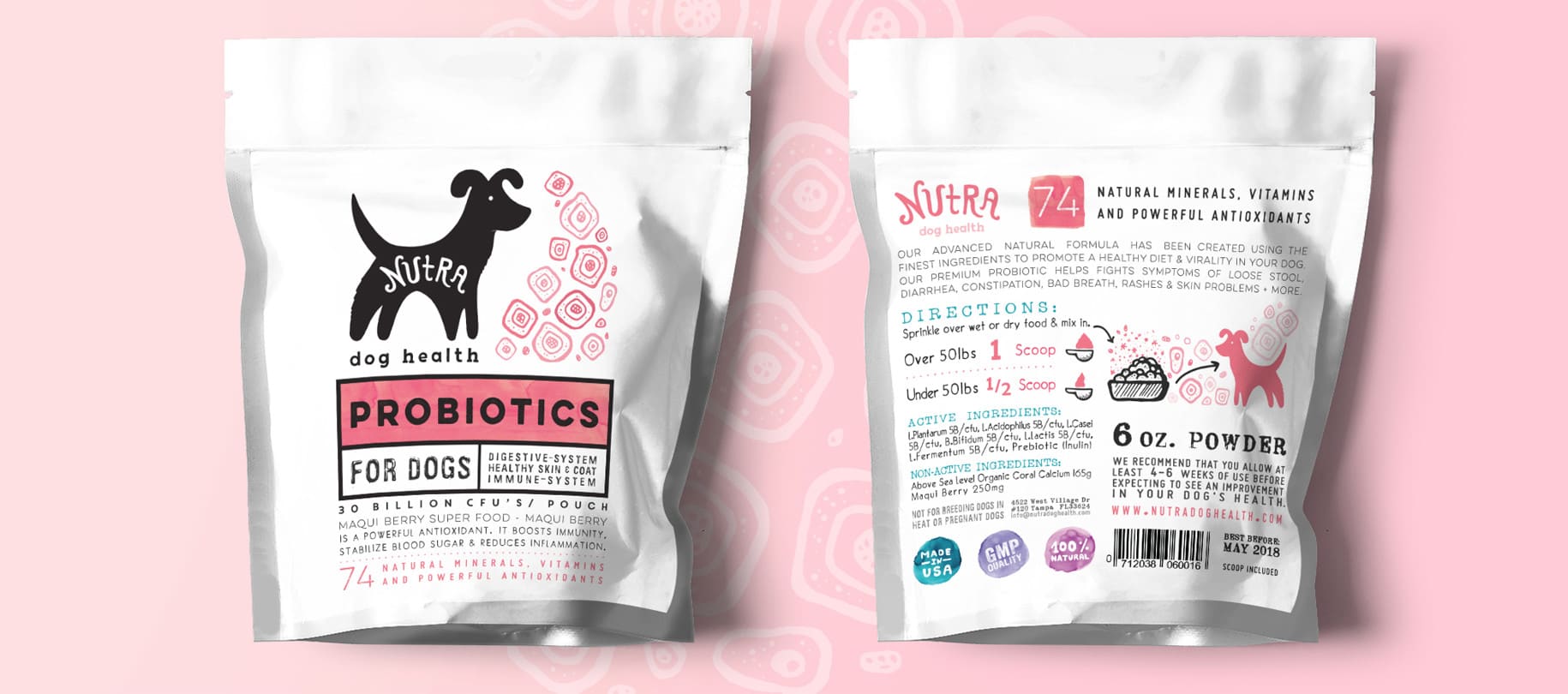 product packaging copy and images